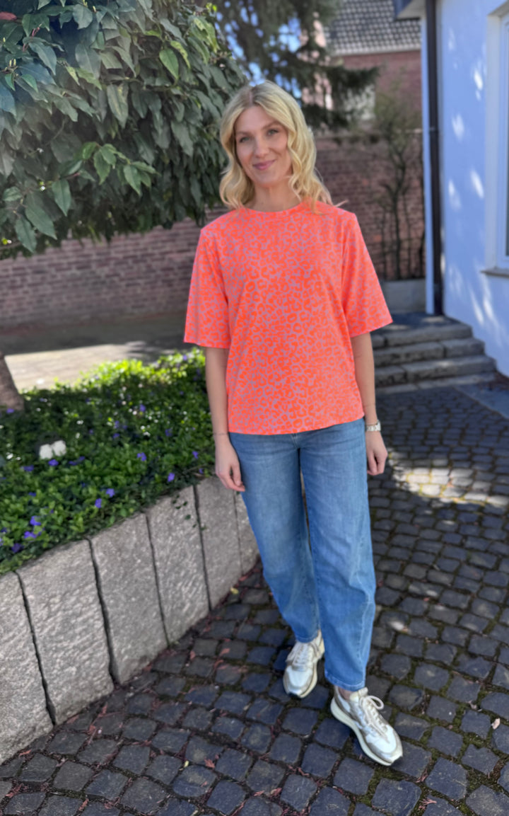 Shirt mit Print - Orange