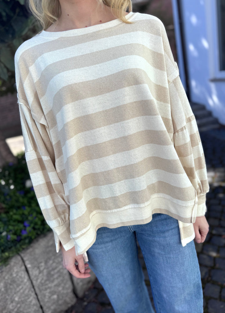 Shirt aus Baumwolle - Beige