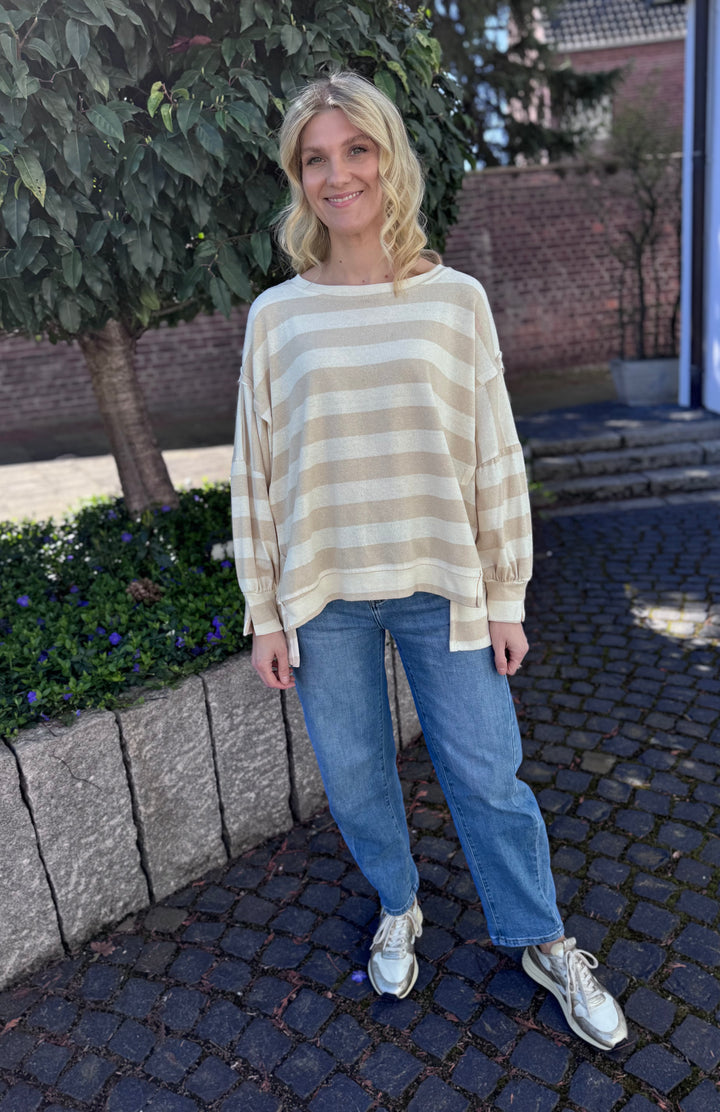 Shirt aus Baumwolle - Beige