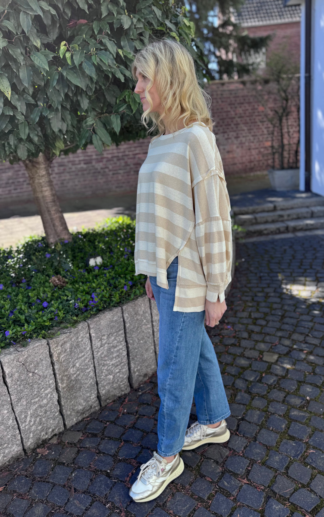 Shirt aus Baumwolle - Beige