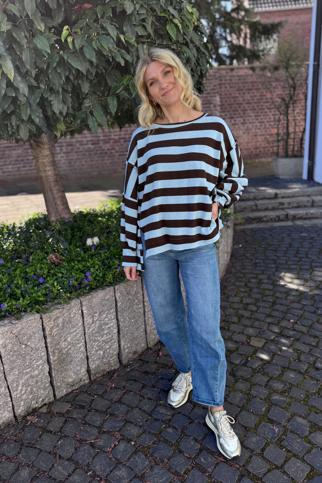 Shirt aus Baumwolle - Hellblau