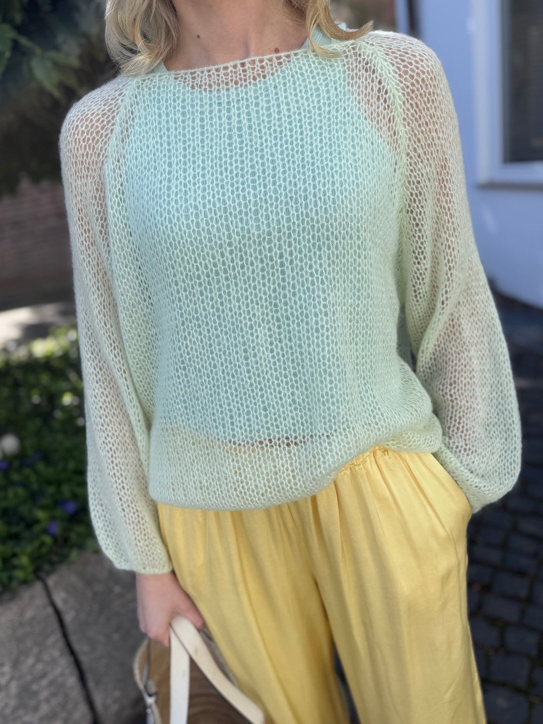Grobstrickpullover - Mint (langarm)
