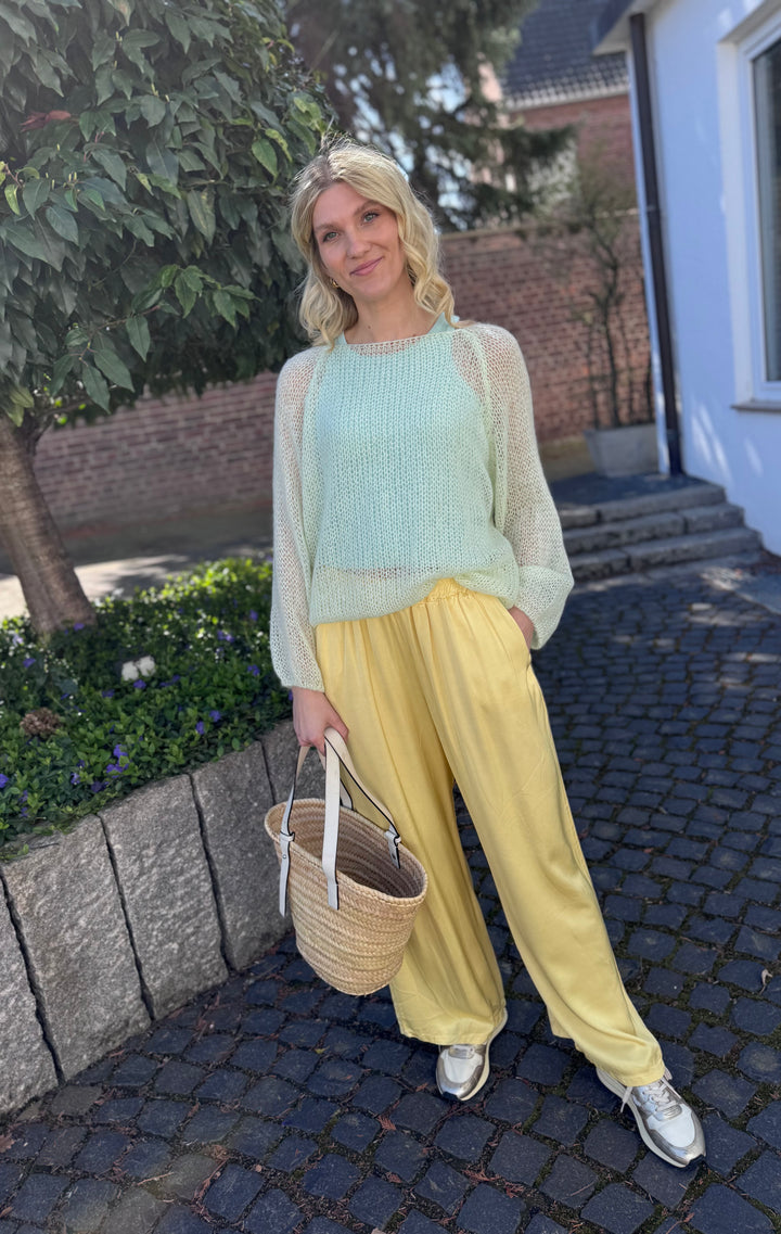 Grobstrickpullover - Mint (langarm)