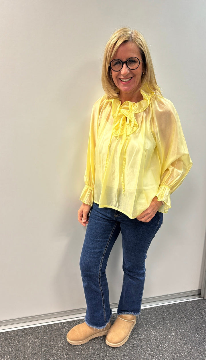 Verspielte Bluse - Gelb