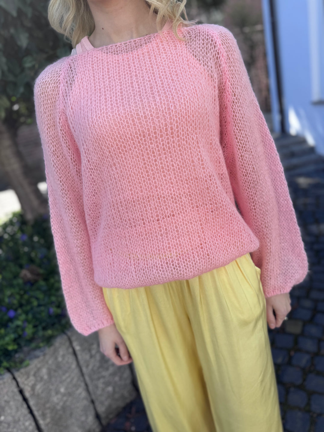 Grobstrickpullover - Rosa (langarm)
