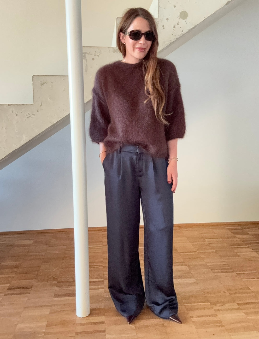 Mohair-Shirt - Braun