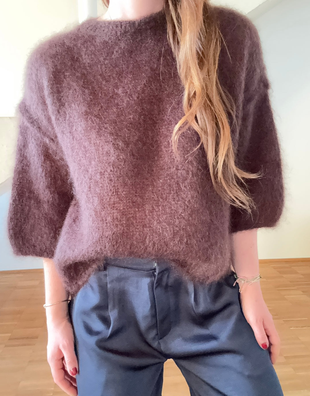Mohair-Shirt - Braun