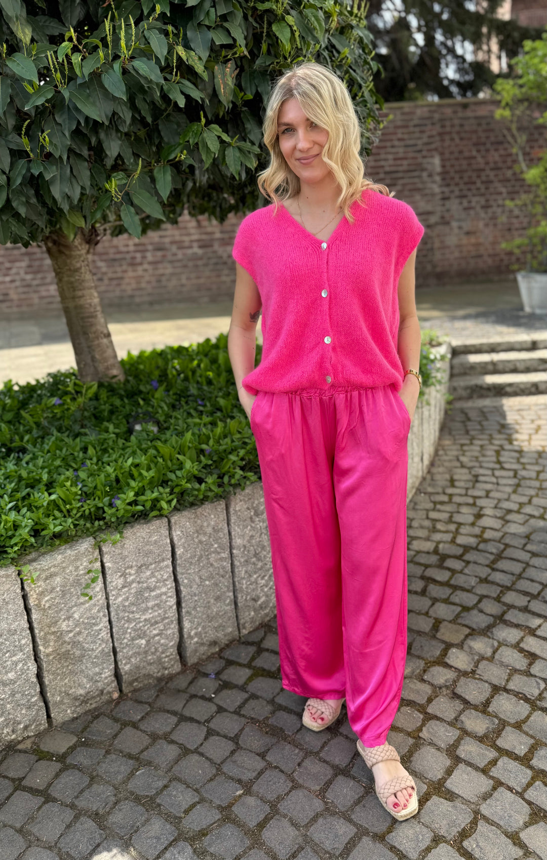 Alpaka-Weste - Pink