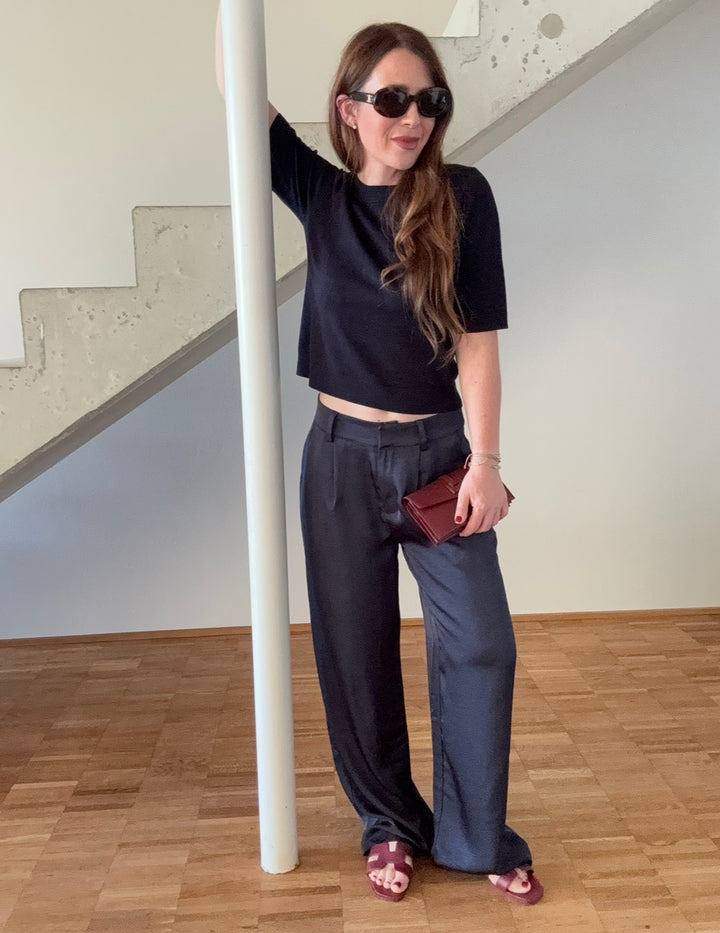 Satinhose - Navy