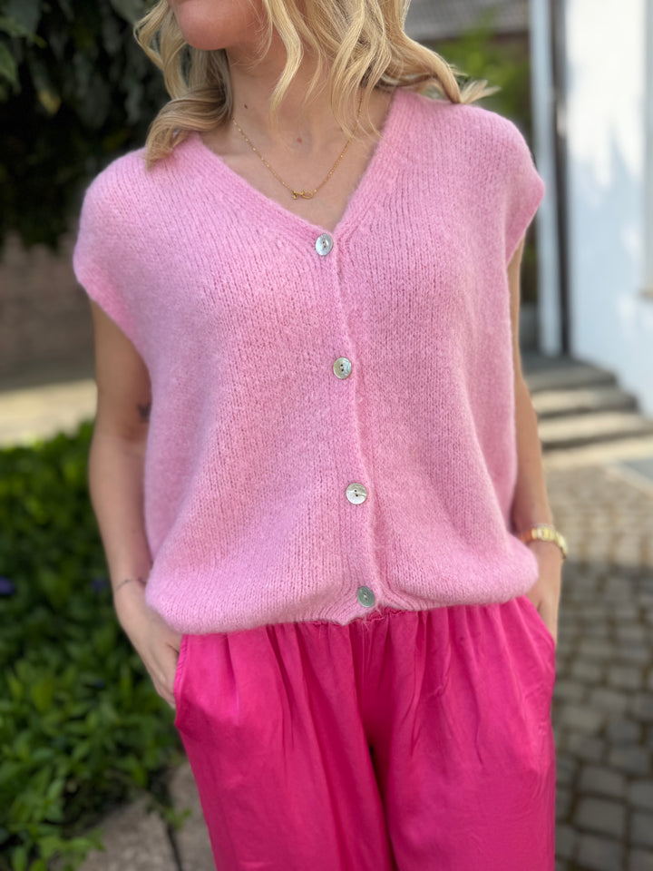 Alpaka-Weste - Rosa
