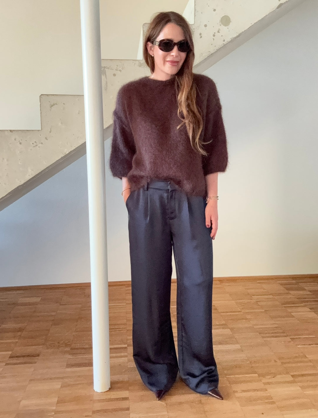 Satinhose - Navy