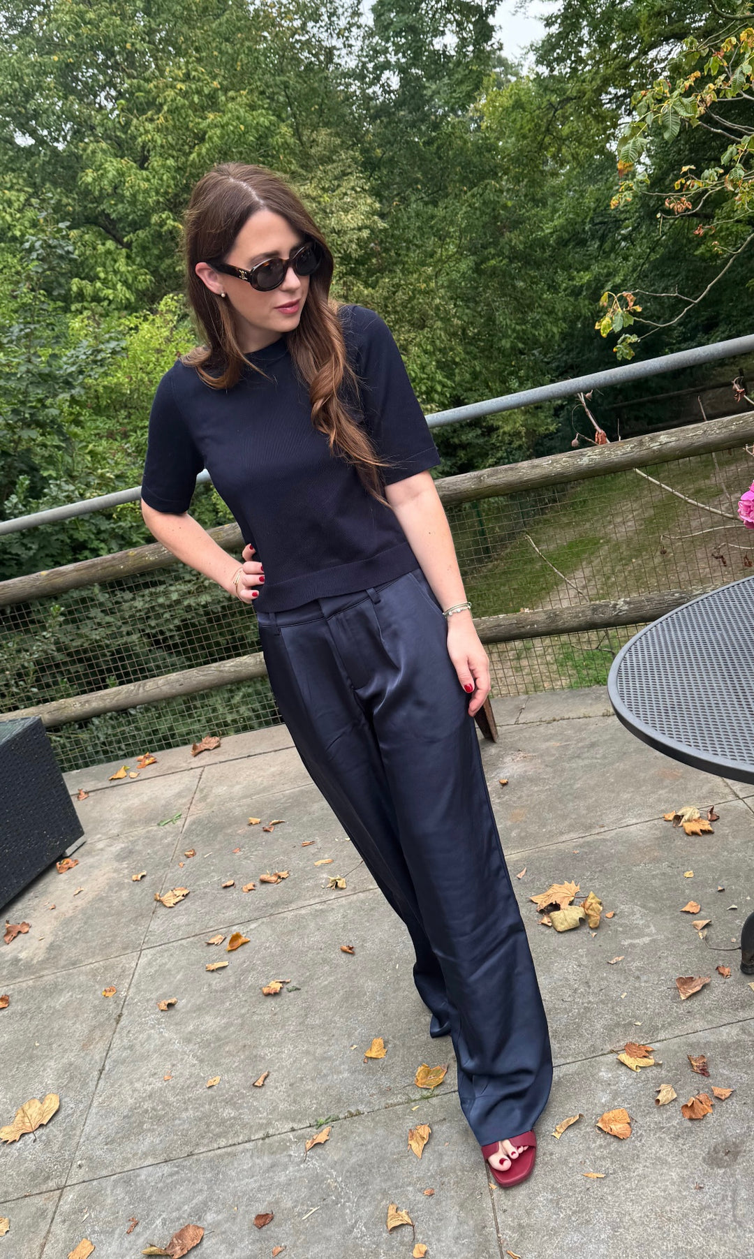 Satinhose - Navy