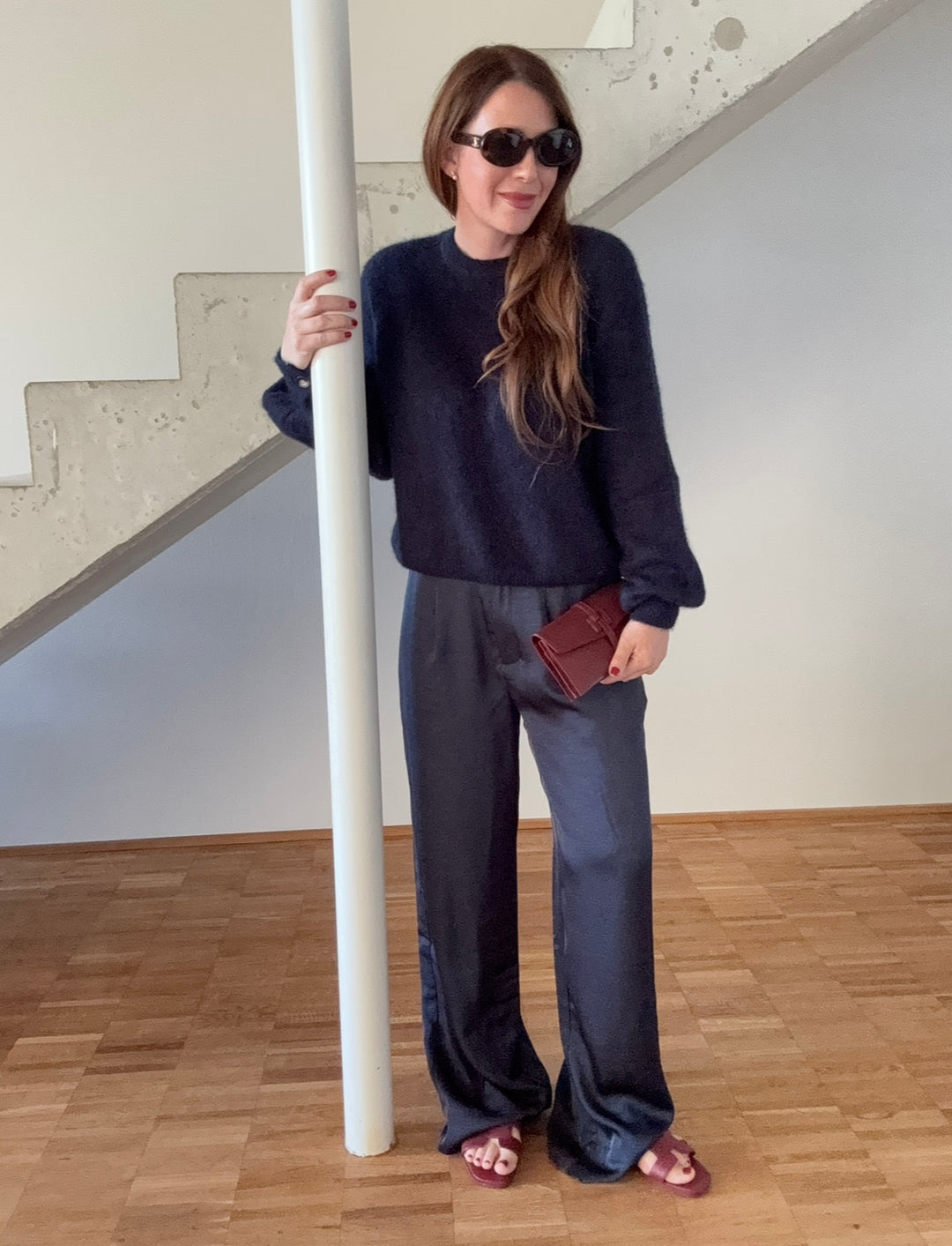 Klassischer Pullover - Navy