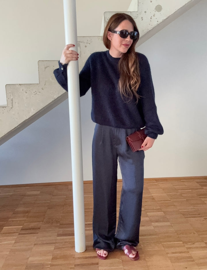 Klassischer Pullover - Navy