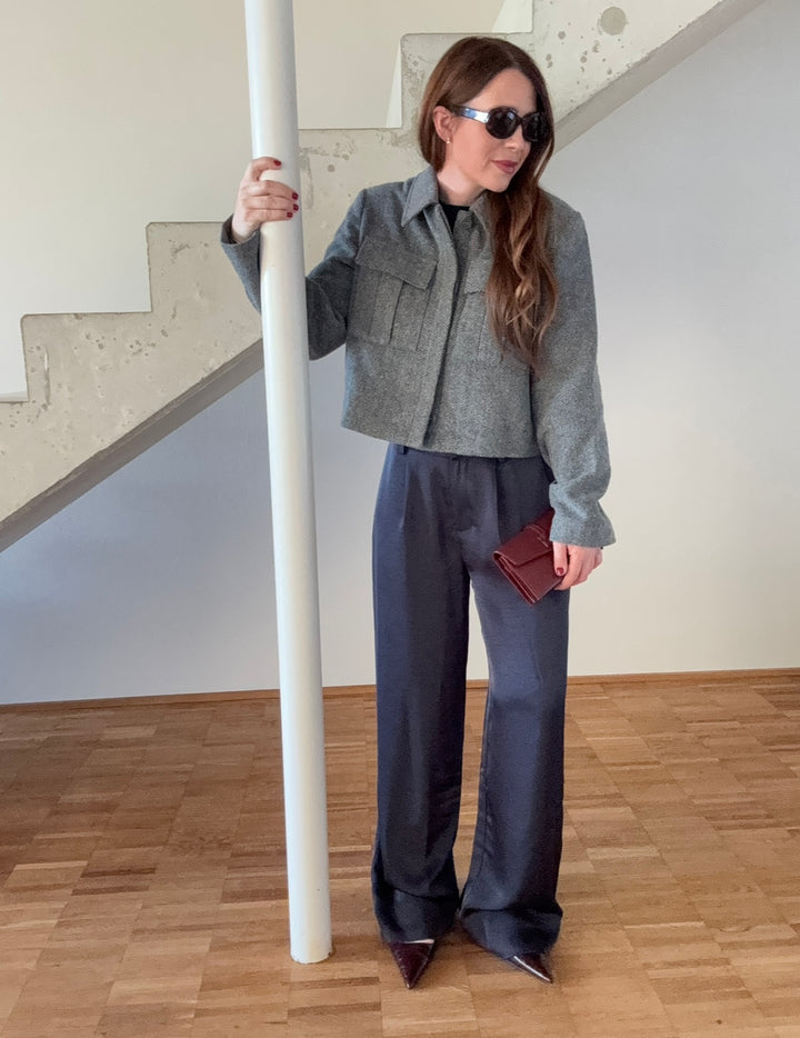 Blazer - Navy/Grau
