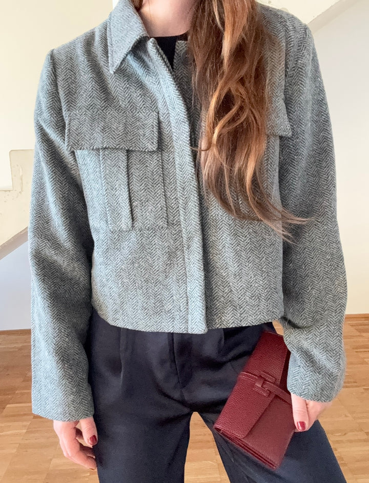 Blazer - Navy/Grau
