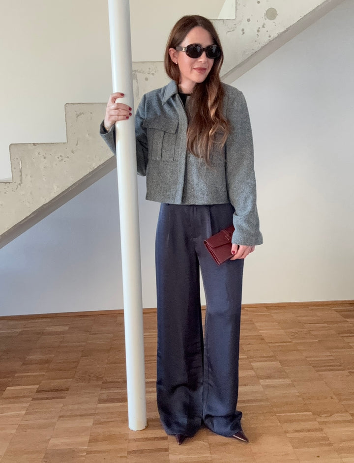 Blazer - Navy/Grau