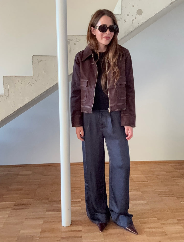 Verkürzte Jacke - Schoko