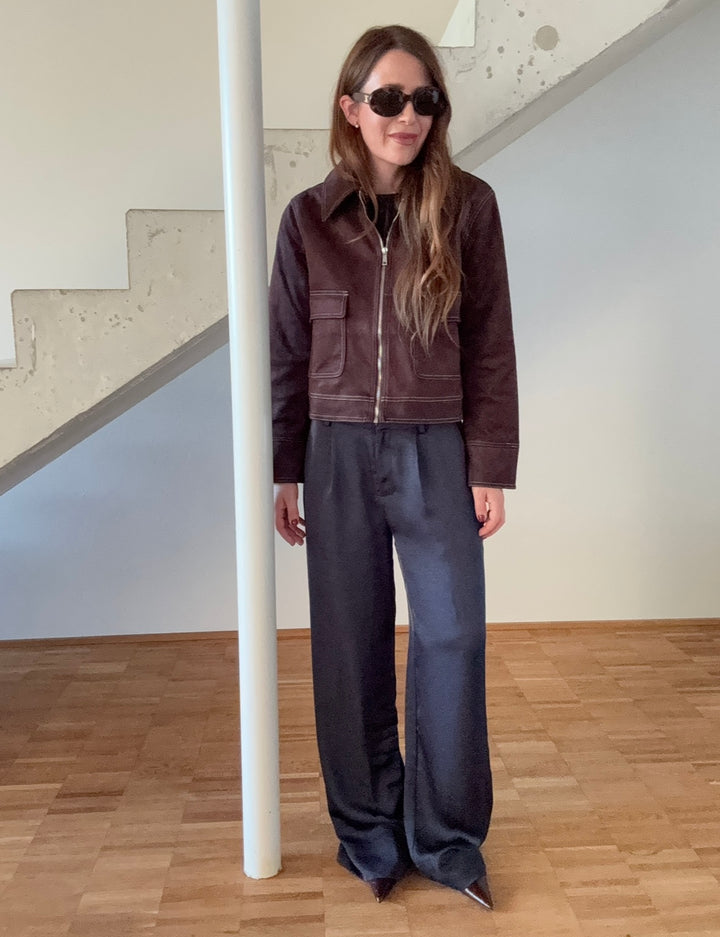 Verkürzte Jacke - Schoko