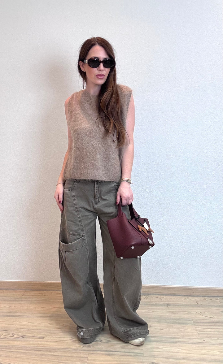 Pullunder aus Wolle - Beige