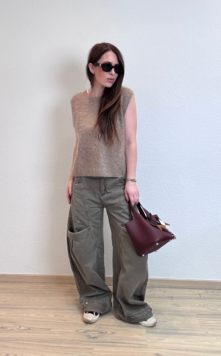Pullunder aus Wolle - Beige