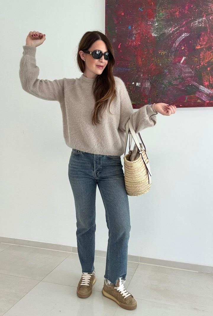 Klassischer Pullover - Beige