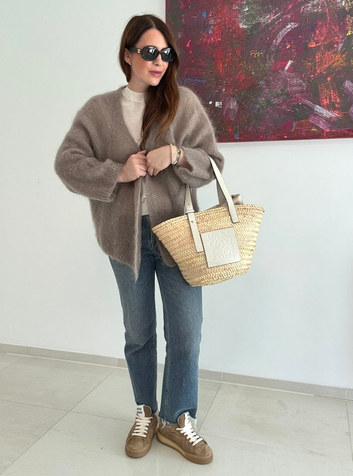 Mohair Cardigan - Taupe