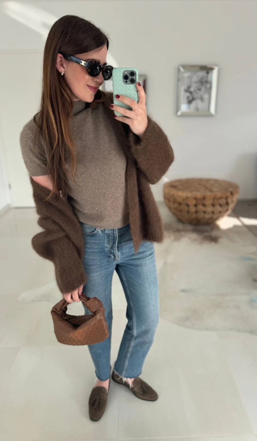 Mohair Cardigan - Schoko