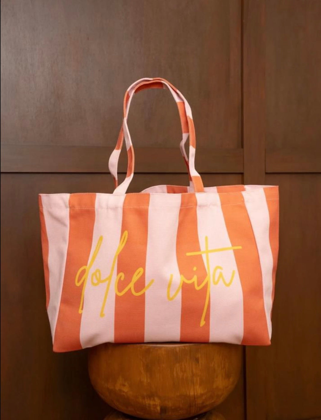 Gestreifter Shopper - Orange