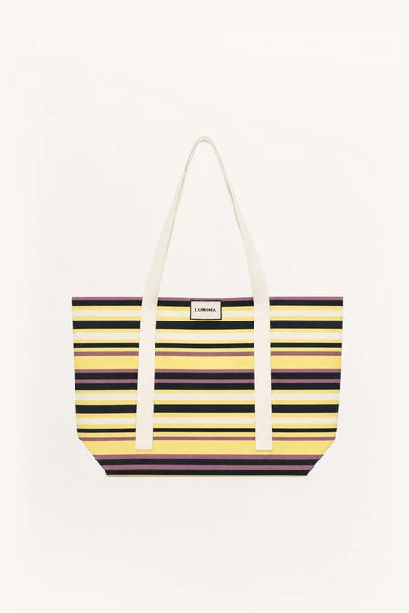 Gestreifter Shopper - Gelb