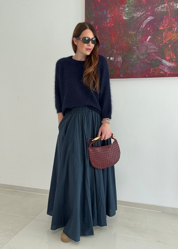 Angora-Shirt - Navy