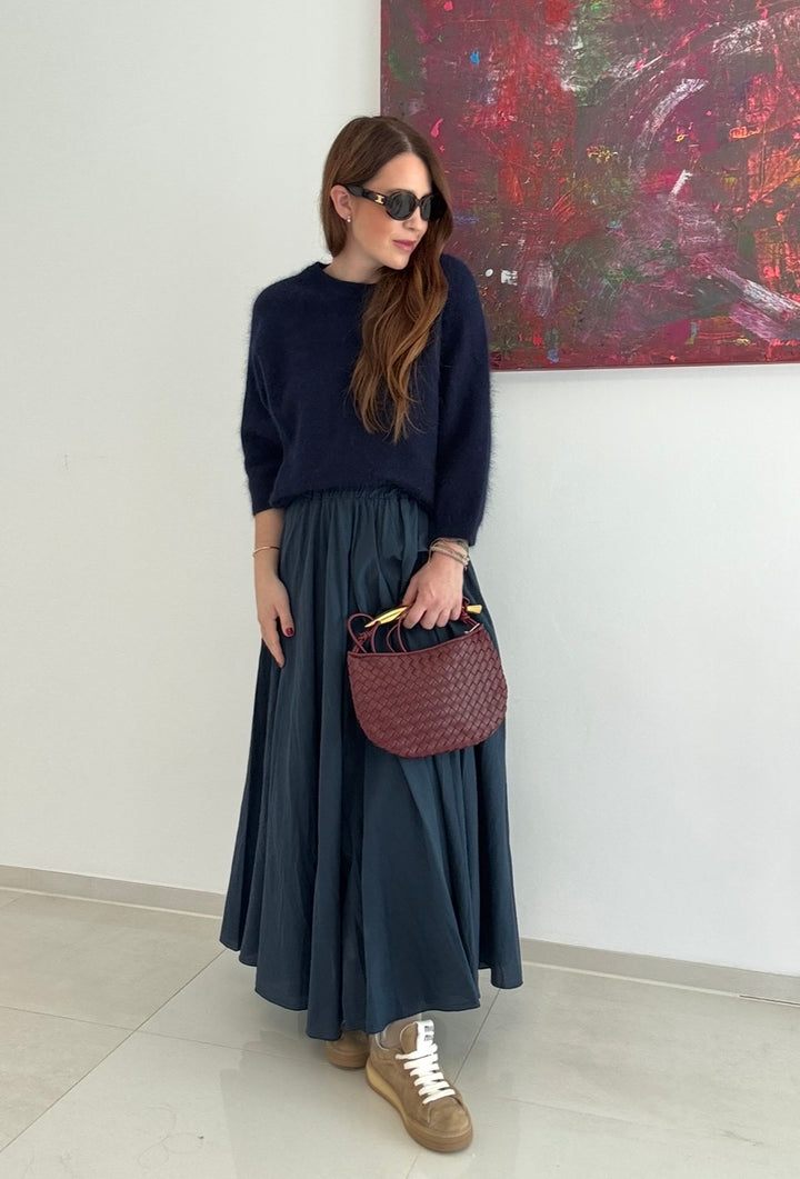 Angora-Shirt - Navy