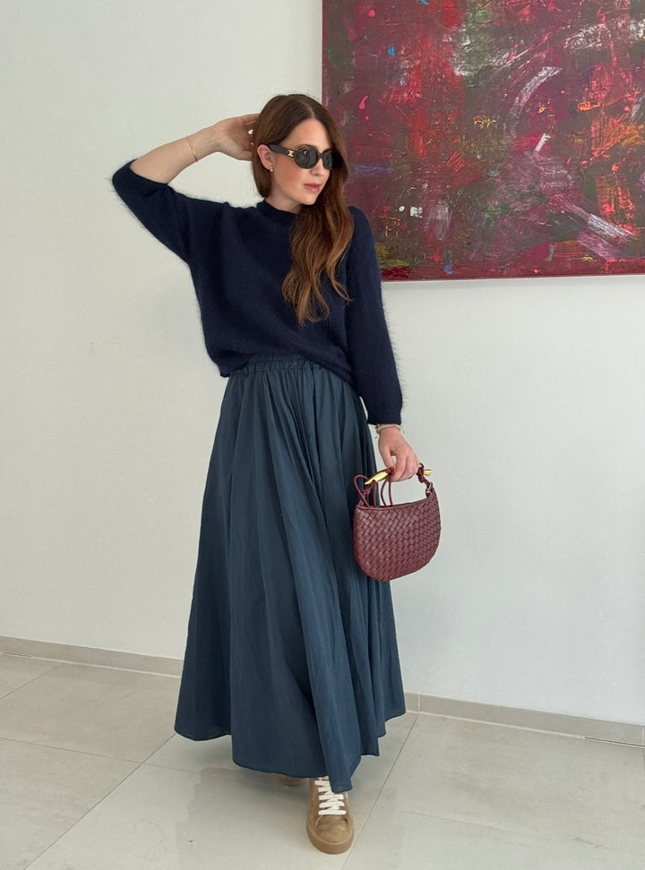 Angora-Shirt - Navy