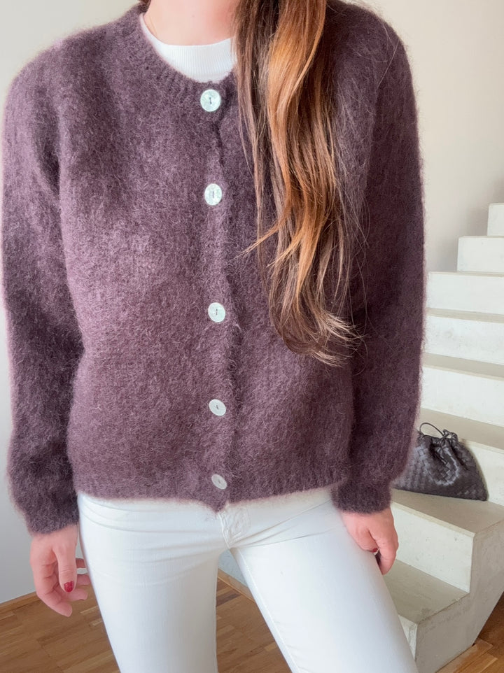 Mohair-Cardigan - Schoko