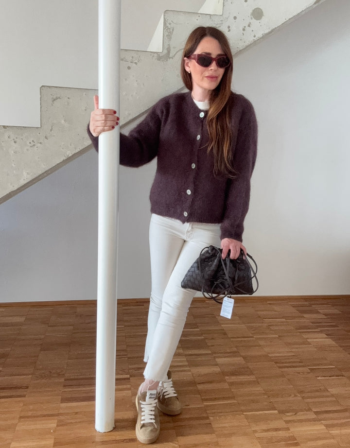 Mohair-Cardigan - Schoko