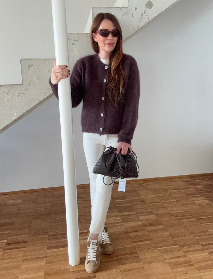 Mohair-Cardigan - Schoko
