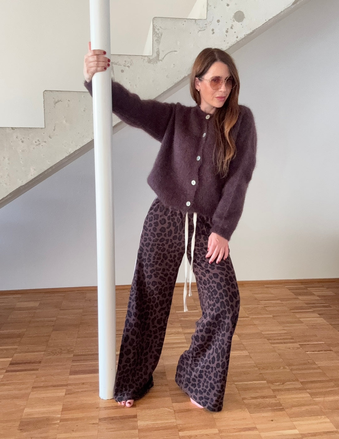 Mohair-Cardigan - Schoko