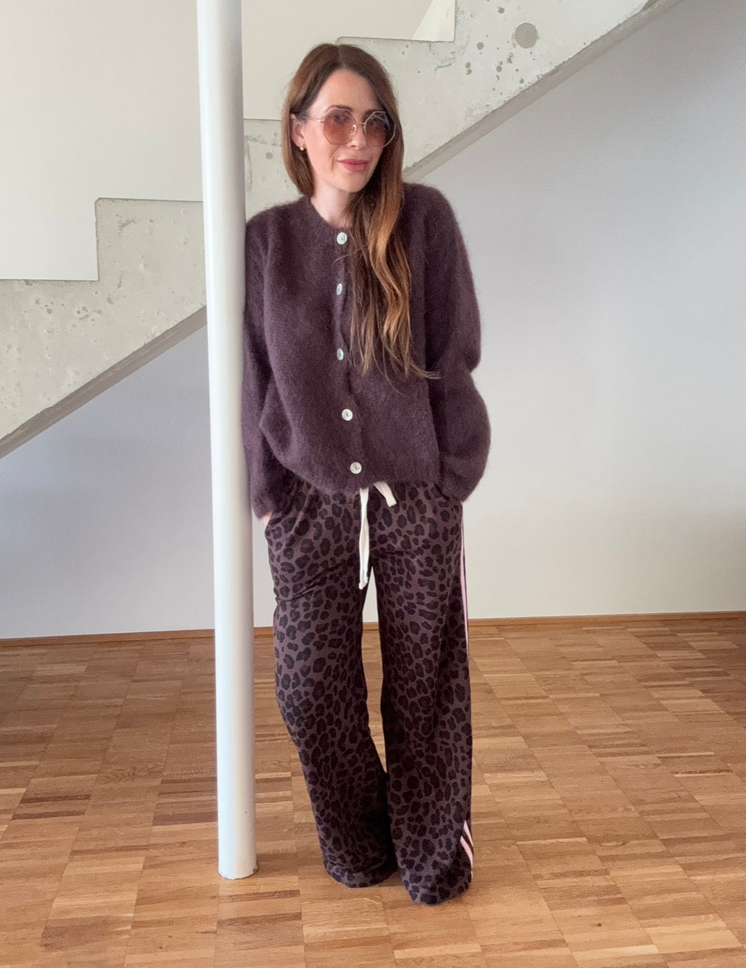 Mohair-Cardigan - Schoko
