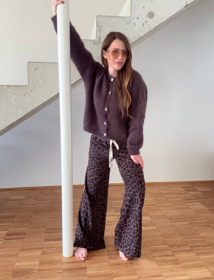 Mohair-Cardigan - Schoko
