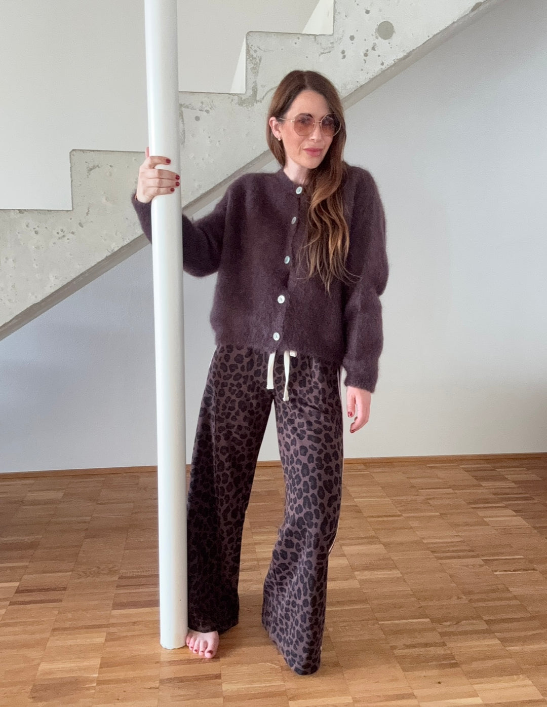 Mohair-Cardigan - Schoko