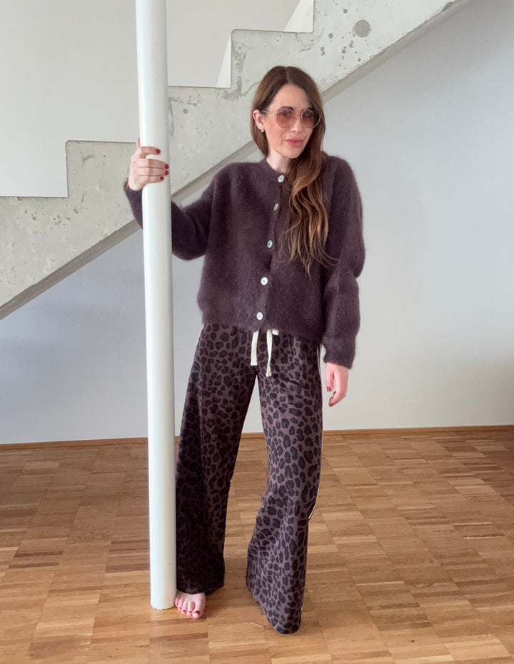 Mohair-Cardigan - Schoko
