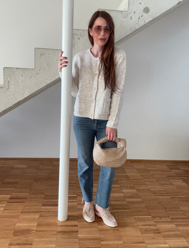 Cardigan - Creme (glatt)