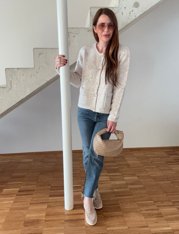Cardigan - Creme (glatt)