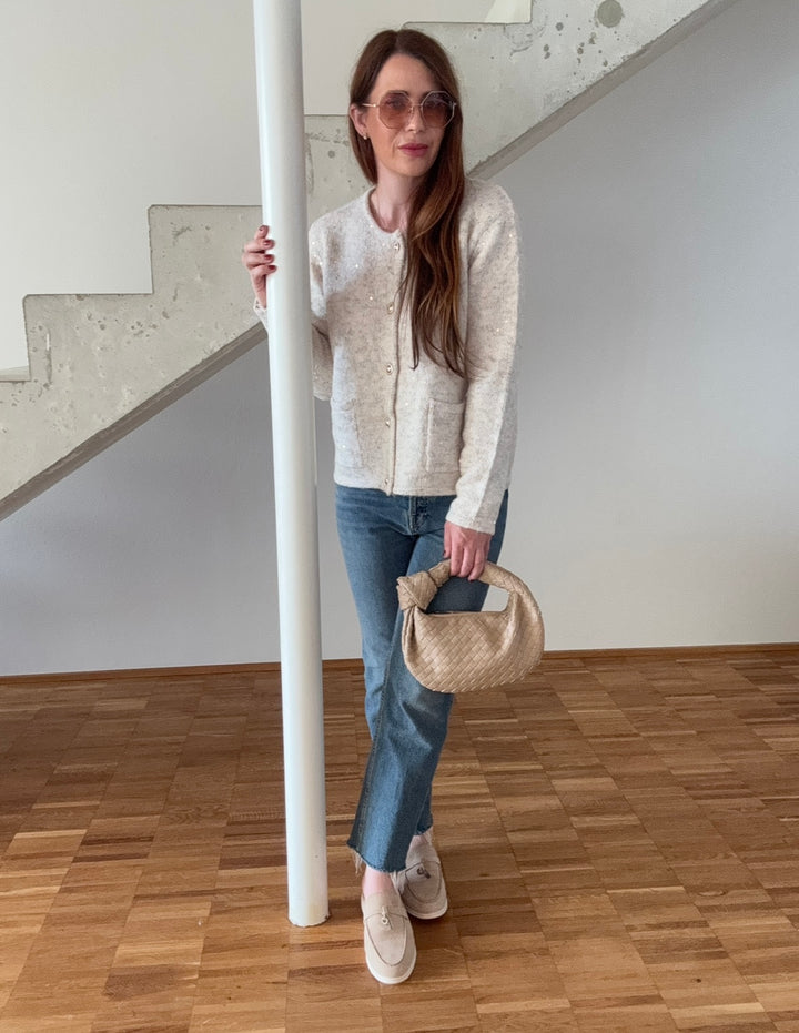 Cardigan - Creme (glatt)