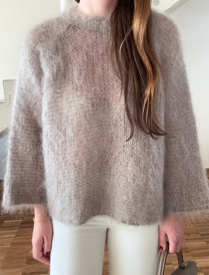 Mohair-Pullover - Taupe