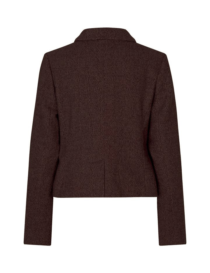 verkürzter Blazer - Schoko
