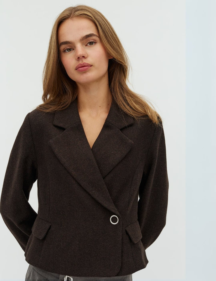 verkürzter Blazer - Schoko