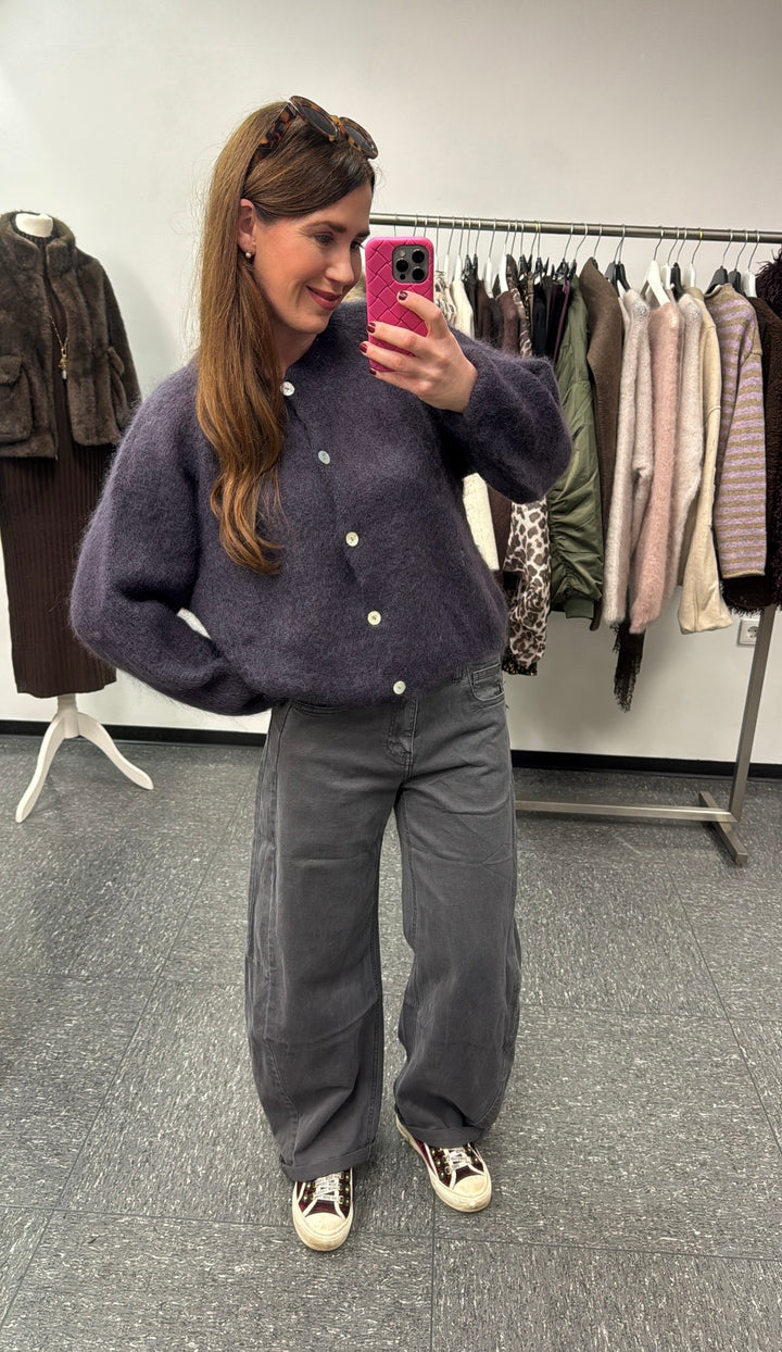 Mohair-Cardigan - Grau