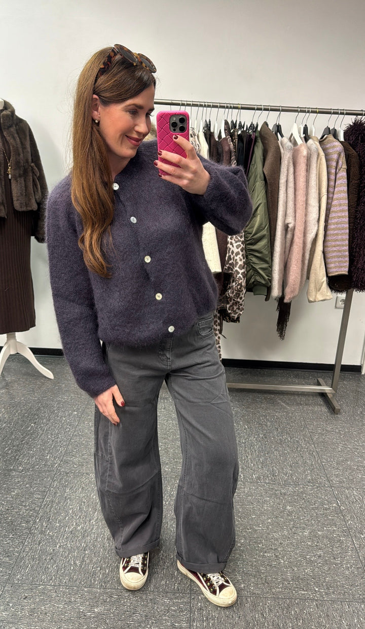Mohair-Cardigan - Grau