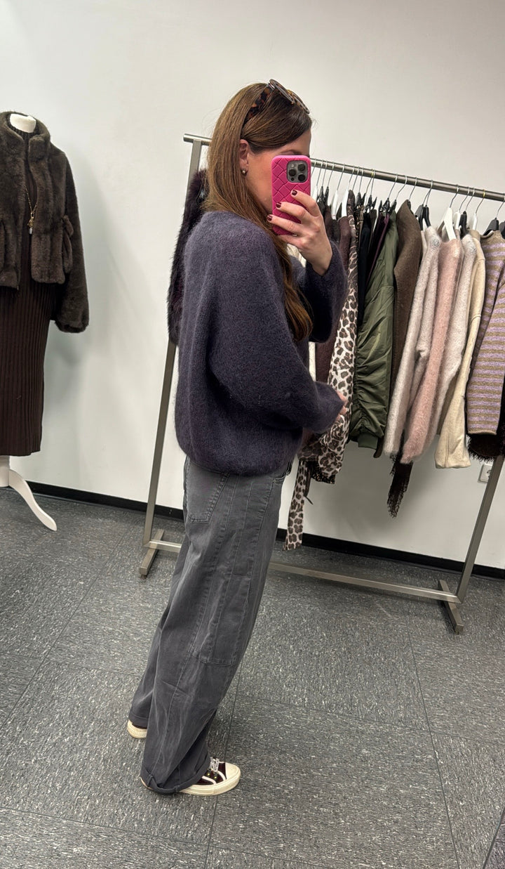 Mohair-Cardigan - Grau